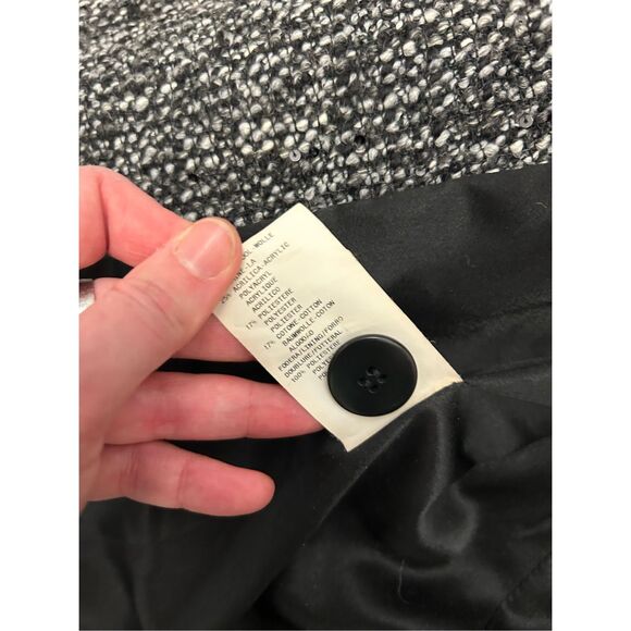 Armani Collezioni Black/White Tweed Wool Sequins Blend Blazer Size 8 w/COA - Picture 10 of 16